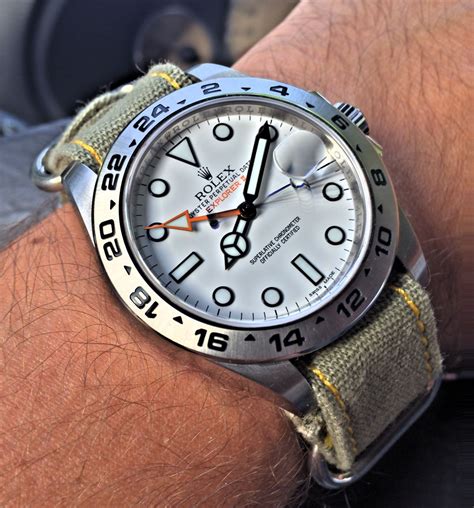 rolex explorer nato strap size|rolex explorer 2 watch straps.